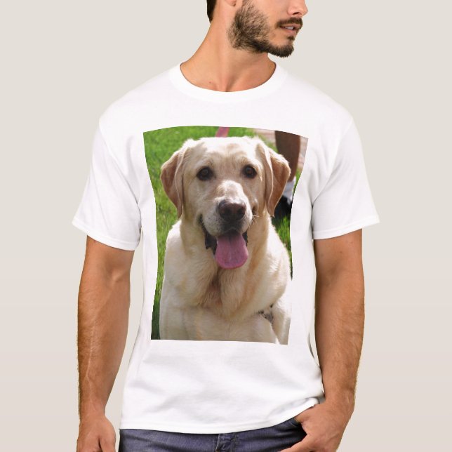 T-shirt Labrador amarelo (Frente)