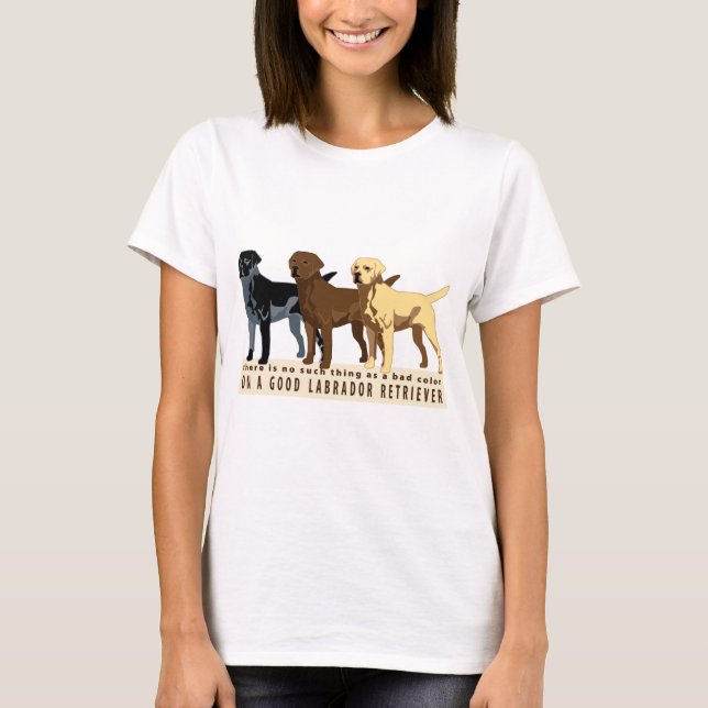 T-shirt Labrador retriever 3 cores (Frente)