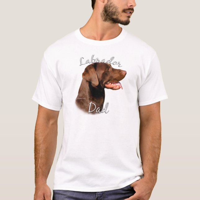 T-shirt Labrador Retriever (chocolate) Pai 2 (Frente)