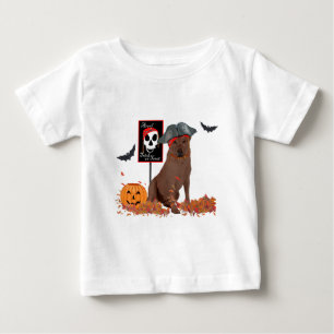 T-shirt Labrador Retriever Marrom Pirata