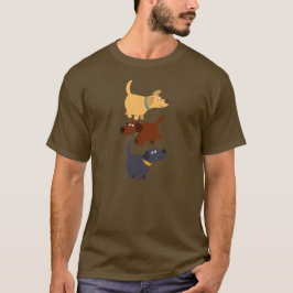 T-shirt Labradores de desenhos animados em 3 flavors T-shi