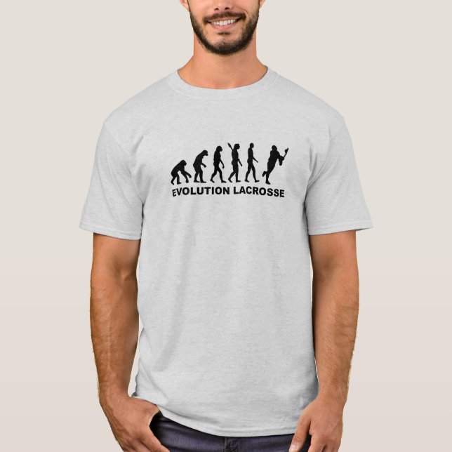 T-shirt Lacrosse da evolução (Frente)