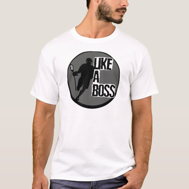T-shirt Lacrosse LikeABoss (Frente)