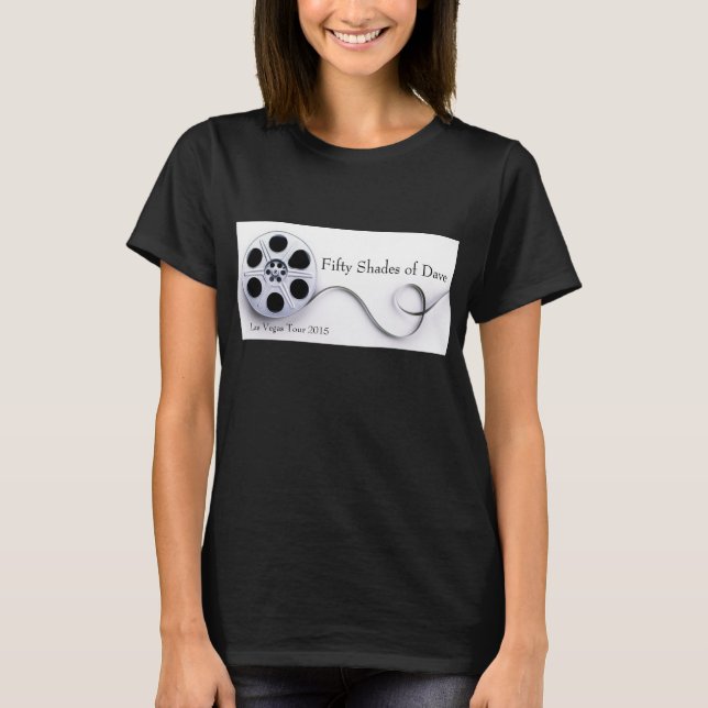 T-shirt Ladies Black Jersey V-neck (Frente)