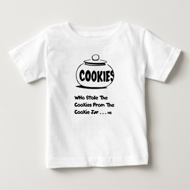 T-shirt ladrão do biscoito do bebê (Frente)