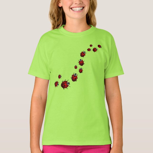 T-shirt Ladybug Hoodie Girl's Ladybug Hoodie Shirt & Gifts (Frente)