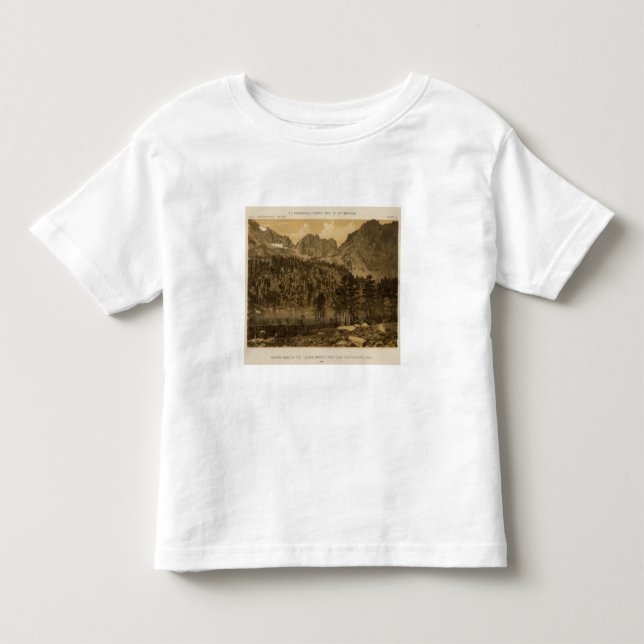 T-shirt Lago alpino, serra Nevada (Frente)