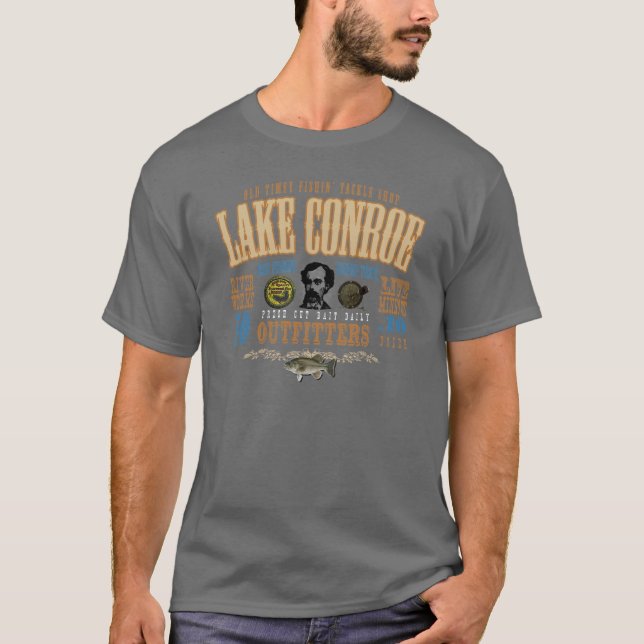 T-shirt Lago Conroe vintage (Frente)