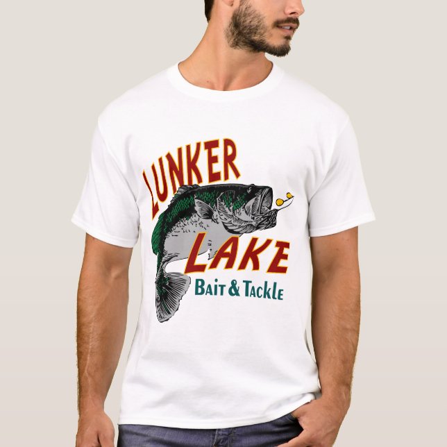 T-shirt lago do lunker (Frente)