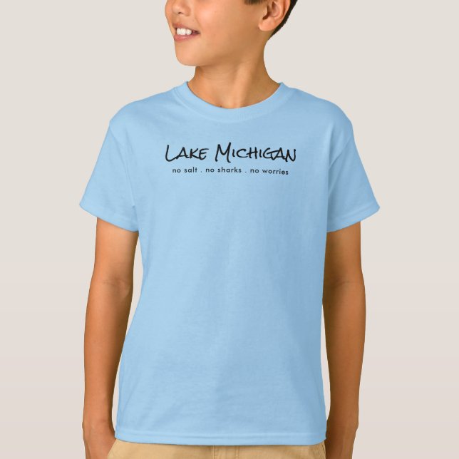 T-shirt Lago Michigan - humor (Frente)