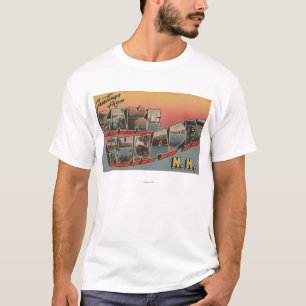 T-shirt Lago Sunapee, New Hampshire - grande letra