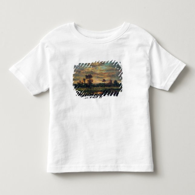 T-shirt Lagoa na borda de uma madeira (Frente)