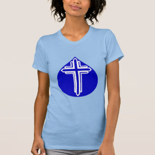 T-shirt Lágrima Azul Cruz Branca