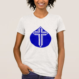 T-shirt Lágrima Azul Cruz Branca