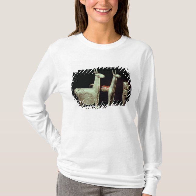 T-shirt Lama, alpaca e mulher (Frente)