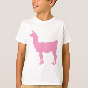 T-shirt Lama cor-de-rosa
