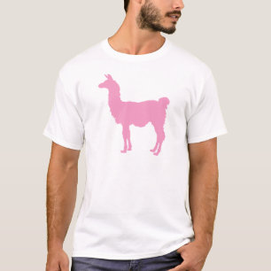 T-shirt Lama cor-de-rosa