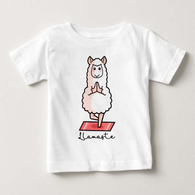 T-shirt Lama da ioga - Llamaste (Frente)