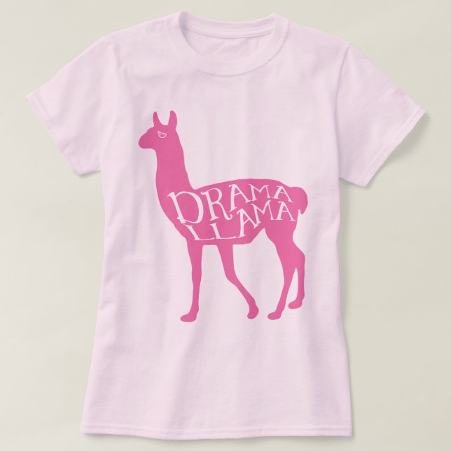 T-Shirt Lama, Drama Rosa (Frente do Design)