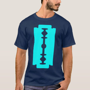 T-shirt Lâmina de barbear - Ciano no escuro