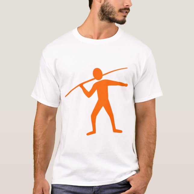T-shirt Lançador de Dardo - Laranja (Frente)
