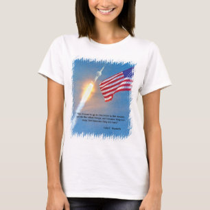 T-shirt Lançamento da Apollo 11 com bandeira americana