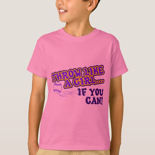 T-shirt Lance como uma menina se você pode (Frente)