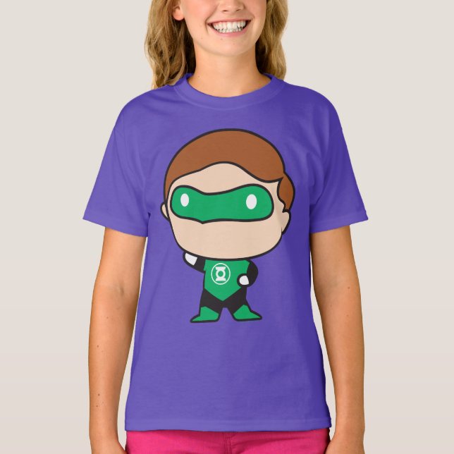 T-shirt Lanterna Verde Chibi de Dois Lados (Frente)