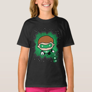 T-shirt Lanterna Verde Chibi Voando Pelo Espaço