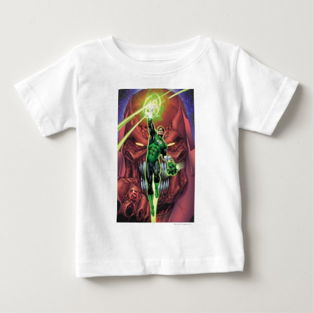 T-shirt Lanterna Verde com fluxo de luz - Cor (Frente)