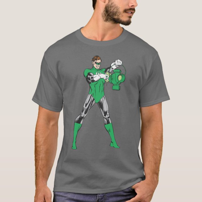 T-shirt Lanterna Verde com Lanterna (Frente)