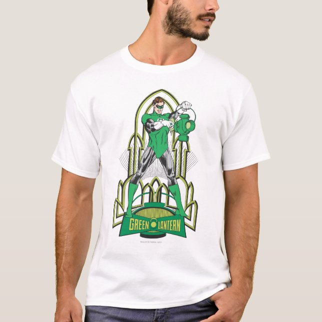 T-shirt Lanterna Verde com Letras (Frente)