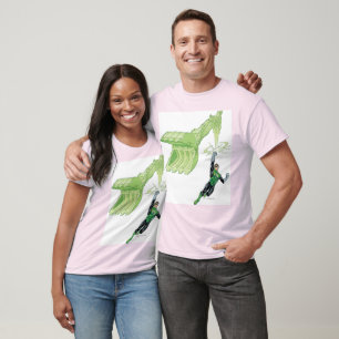 T-shirt Lanterna verde - cómica, com máquina