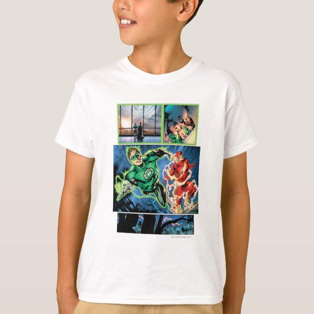 T-shirt Lanterna Verde e o Painel Flash (Frente)
