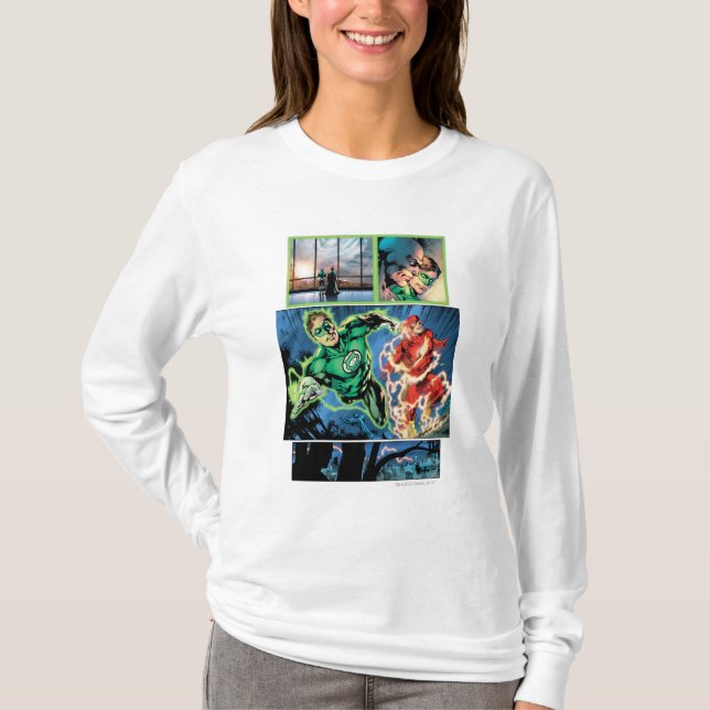 T-shirt Lanterna Verde e o Painel Flash (Frente)