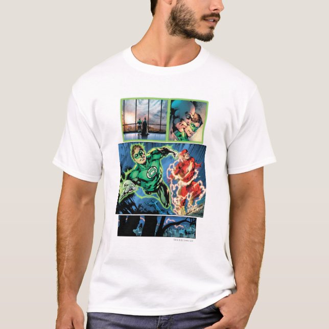 T-shirt Lanterna Verde e o Painel Flash (Frente)