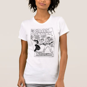 T-shirt Lanterna verde no anel, preto e branco