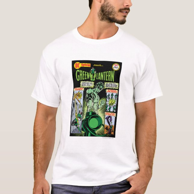 T-shirt Lanterna Verde - Quadrícula Verde Sombreada (Frente)