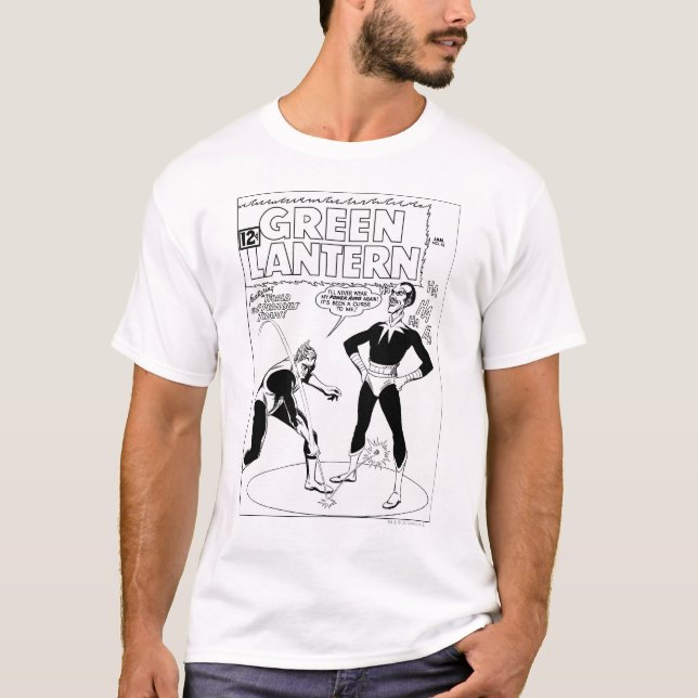 T-shirt Lanterna Verde Remove Anel, Preto e Branco (Frente)