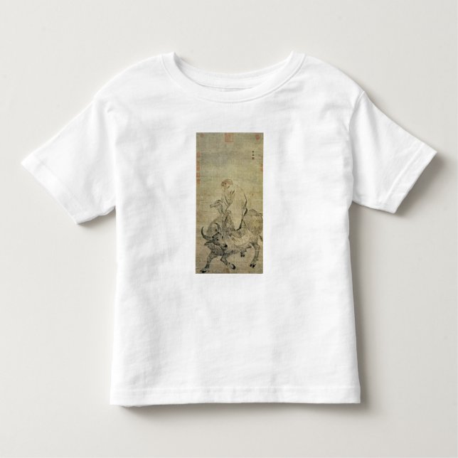 T-shirt Lao-tzu que monta seu boi, chinês, dinastia de (Frente)
