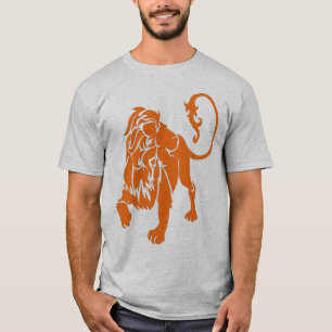 T-shirt laranja do leão