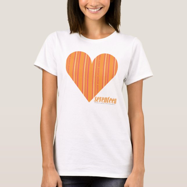 T-shirt Laranja fina 3 das listras (Frente)