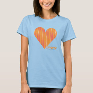 T-shirt Laranja fina 3 das listras