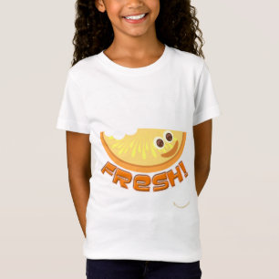 T-shirt Laranja fresca bonito Sassy