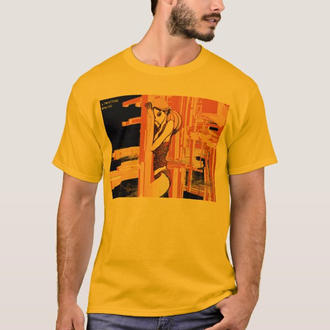 T-shirt laranja industrial (Frente)