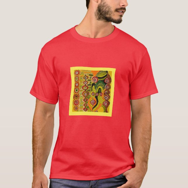 T-Shirt Laranja Ornamental (Frente)