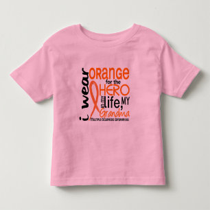 T-shirt Laranja para a esclerose múltipla do MS da avó d