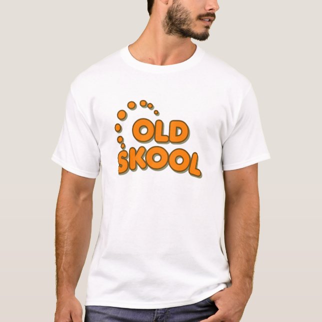 T-shirt Laranja velha de Skool (Frente)