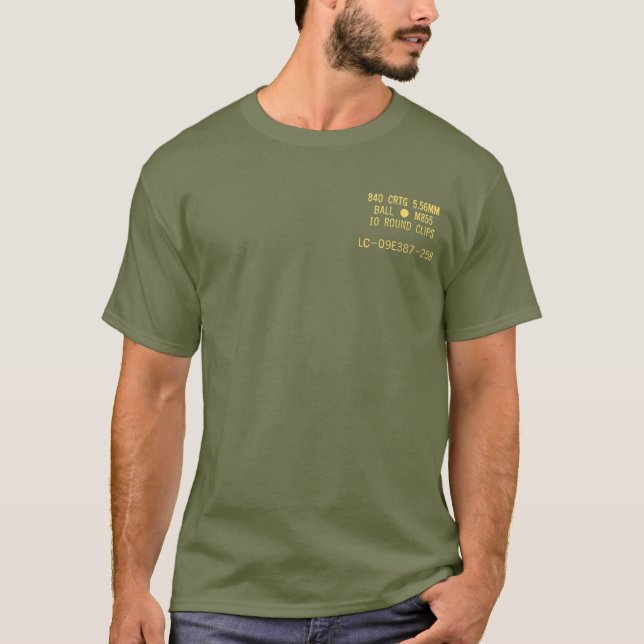 T-shirt lata da munição M855 de 5.56x45mm (Frente)