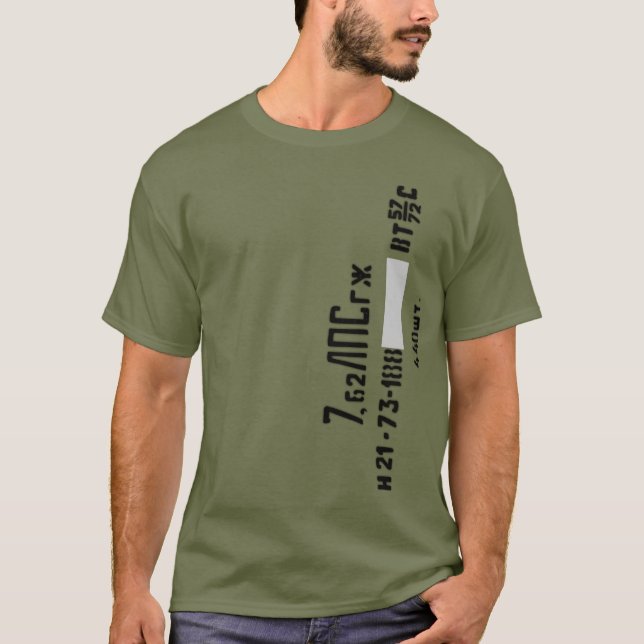 T-shirt lata do Spam 7.62X54R (Frente)